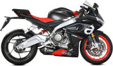 Système D'Échappement Complet Non Catalysé Et Sans Homologation Acoustique Delta Race Acier Noir Carbon - Mivv Compatible Avec Aprilia Rs 660 (2020-2024)