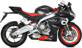 Système D'Échappement Complet Non Catalysé Et Sans Homologation Acoustique Delta Race Acier Carbon - Mivv Compatible Avec Aprilia Tuono 660 (2021-2024)