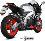 Système D'Échappement Non Catalysé Et Homologué Au Niveau Sonore Delta Race Carbon Carbon - Mivv Compatible Avec Aprilia Rsv4 (2017-2020)