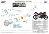 Système D'Échappement Non Catalysé Et Homologué Au Niveau Sonore Delta Race Carbon Carbon - Mivv Compatible Avec Aprilia Rsv4 (2017-2020)
