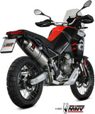 Système D'Échappement Complet Sans Catalyseur Et Homologué Au Niveau Sonore Dakar Acier - Mivv Compatible Avec Aprilia Tuareg 660 (2022-2024)