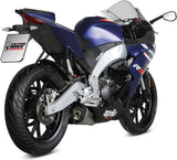 Système D'Échappement Complet Avec Catalyseur Et Homologation Acoustique Delta Race Acier Carbon - Mivv Compatible Avec Aprilia Rs 125 (2021-2024)