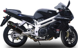 Double Sortie D'Échappement Homologuée Au Niveau Sonore Furore Aluminium Noir - Gpr Compatible Avec Aprilia Sl 1000 Falco (2000-2004)