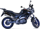 Dual Exhaust System With Sound Certification Furore Aluminium Black - Gpr Compatible With Aprilia Pegaso 650 Strada (2005-2009)