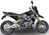 Double Sortie D'Échappement Sans Homologation Acoustique Deeptone Acier - Gpr Compatible Avec Aprilia Dorsoduro 750 (2008-2016)