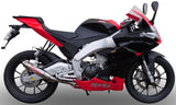 Système D'Échappement Complet Avec Catalyseur Et Homologation Acoustique Deeptone Acier - Gpr Compatible Avec Aprilia Rs 4 125 (2011-2016)