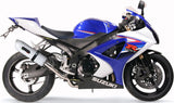 Double Sortie D'Échappement Homologuée Au Niveau Sonore Albus Ceramic Aluminium Blanc - Gpr Compatible Avec Suzuki Gsx-R 1000 K7 (2007-2008)