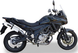 Système D'Échappement Catalytique Avec Homologation Acoustique Albus Ceramic Aluminium Blanc - Gpr Compatible Avec Suzuki V-Strom Dl 650 (2012-2016)
