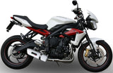 Système D'Échappement Homologué Au Niveau Sonore Albus Ceramic Aluminium Blanc - Gpr Compatible Avec Triumph Street Triple 675 (2013-2016)