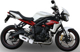 Exhaust Tip With Noise Certification Albus Ceramic White Aluminium - Gpr Compatible With Triumph Street Triple 675 (2013-2016)