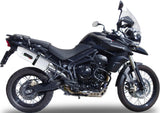 Système D'Échappement Homologué Au Niveau Sonore Albus Ceramic Aluminium Blanc - Gpr Compatible Avec Triumph Tiger 800 - Xr - Xc - Xrx - Xcx - Xrt - Xca (2011-2016)