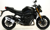 Système D'Échappement Homologué Au Niveau Sonore Albus Ceramic Aluminium Blanc - Gpr Compatible Avec Yamaha Fz-8 (2010-2016)