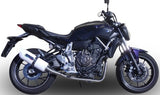 Système D'Échappement Complet Avec Catalyseur Et Homologation Acoustique Albus Ceramic Aluminium Blanc - Gpr Compatible Avec Yamaha Mt-07 (2014-2016)