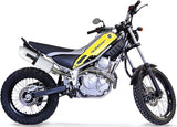 Système D'Échappement Complet Sans Catalyseur Et Homologué Au Niveau Sonore Albus Ceramic Aluminium Blanc - Gpr Compatible Avec Yamaha Tricker 250 (2005-2008)