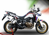 Système D'Échappement Homologué Au Niveau Sonore Albus Ceramic Aluminium Blanc - Gpr Compatible Avec Honda Crf 1000 L Africa Twin (2015-2017)