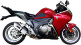 Système D'Échappement Homologué Au Niveau Sonore Albus Ceramic Aluminium Blanc - Gpr Compatible Avec Honda Vfr 1200 F Ie (2010-2016)