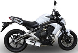 Système D'Échappement Homologué Au Niveau Sonore Albus Ceramic Aluminium Blanc - Gpr Compatible Avec Kawasaki Er-6 N (2005-2011)