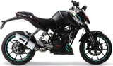 Système D'Échappement Catalytique Avec Homologation Acoustique Albus Ceramic Aluminium Blanc - Gpr Compatible Avec Ktm 125 Duke (2011-2016)