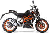 Système D'Échappement Catalytique Avec Homologation Acoustique Albus Ceramic Aluminium Blanc - Gpr Compatible Avec Ktm 390 Duke (2013-2016)