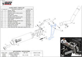 Système D'Échappement Homologué Au Niveau Sonore Oval Acier - Mivv Compatible Avec Suzuki Gsf 600 Bandit (2000-2004)