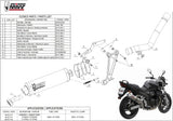 Système D'Échappement Homologué Au Niveau Sonore Oval Acier - Mivv Compatible Avec Suzuki Gsf 650 Bandit (2005-2006)