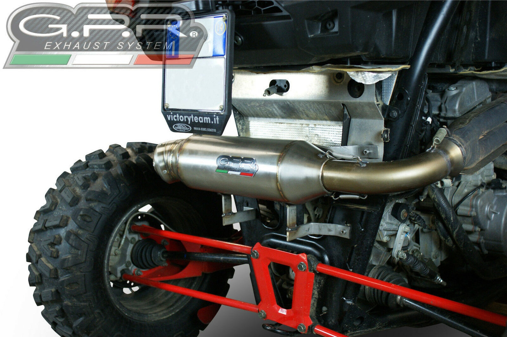 Complete Non-Catalytic Exhaust System With Sound Certification Deeptone Atv Stainless Steel - Gpr Compatible With Aeon Cobra 420 (2022-2023)