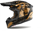 Casque Off-Road Pour Moto Airoh Aviator 3 - Av3Ltc17 Hpc Carbon Chrome Gloss Legend Taille M