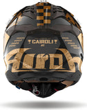 Casque Off-Road Pour Moto Airoh Aviator 3 - Av3Ltc17 Hpc Carbon Chrome Gloss Legend Taille M