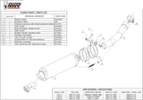 Exhaust Tip With Noise Certification Oval Stainless Steel - Mivv Compatible With Yamaha Yzf 1000 R1 (1998-2001)