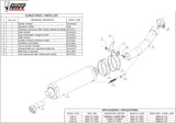 Système D'Échappement Homologué Au Niveau Sonore Oval Acier - Mivv Compatible Avec Yamaha Yzf 1000 R1 (1998-2001)