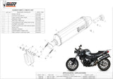 Système D'Échappement Homologué Au Niveau Sonore Speed Edge Acier Noir Carbon - Mivv Compatible Avec Bmw F 800 R (2009-2020)