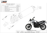 Système D'Échappement Homologué Au Niveau Sonore Oval Carbon Carbon - Mivv Compatible Avec Bmw F 700 Gs (2012-2017)