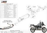 Système D'Échappement Homologué Au Niveau Sonore Speed Edge Acier Noir Carbon - Mivv Compatible Avec Bmw R 1200 Gs Adventure (2013-2018)