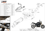 Système D'Échappement Homologué Au Niveau Sonore Speed Edge Acier Carbon - Mivv Compatible Avec Bmw R 1200 (2015-2018)