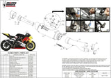 Système D'Échappement Homologué Au Niveau Sonore Gppro Acier Noir - Mivv Compatible Avec Bmw S 1000 Rr (2017-2018)