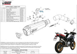 Système D'Échappement Homologué Au Niveau Sonore Delta Race Acier Carbon - Mivv Compatible Avec Bmw F 850 Gs (2018-2024)