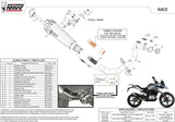 Système D'Échappement Complet Avec Catalyseur Et Homologation Acoustique Delta Race Acier Noir Carbon - Mivv Compatible Avec Bmw G 310 Gs (2017-2024)
