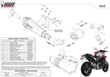 Système D'Échappement Homologué Au Niveau Sonore Delta Race Acier Noir Carbon - Mivv Compatible Avec Bmw F 900 R (2020-2024)