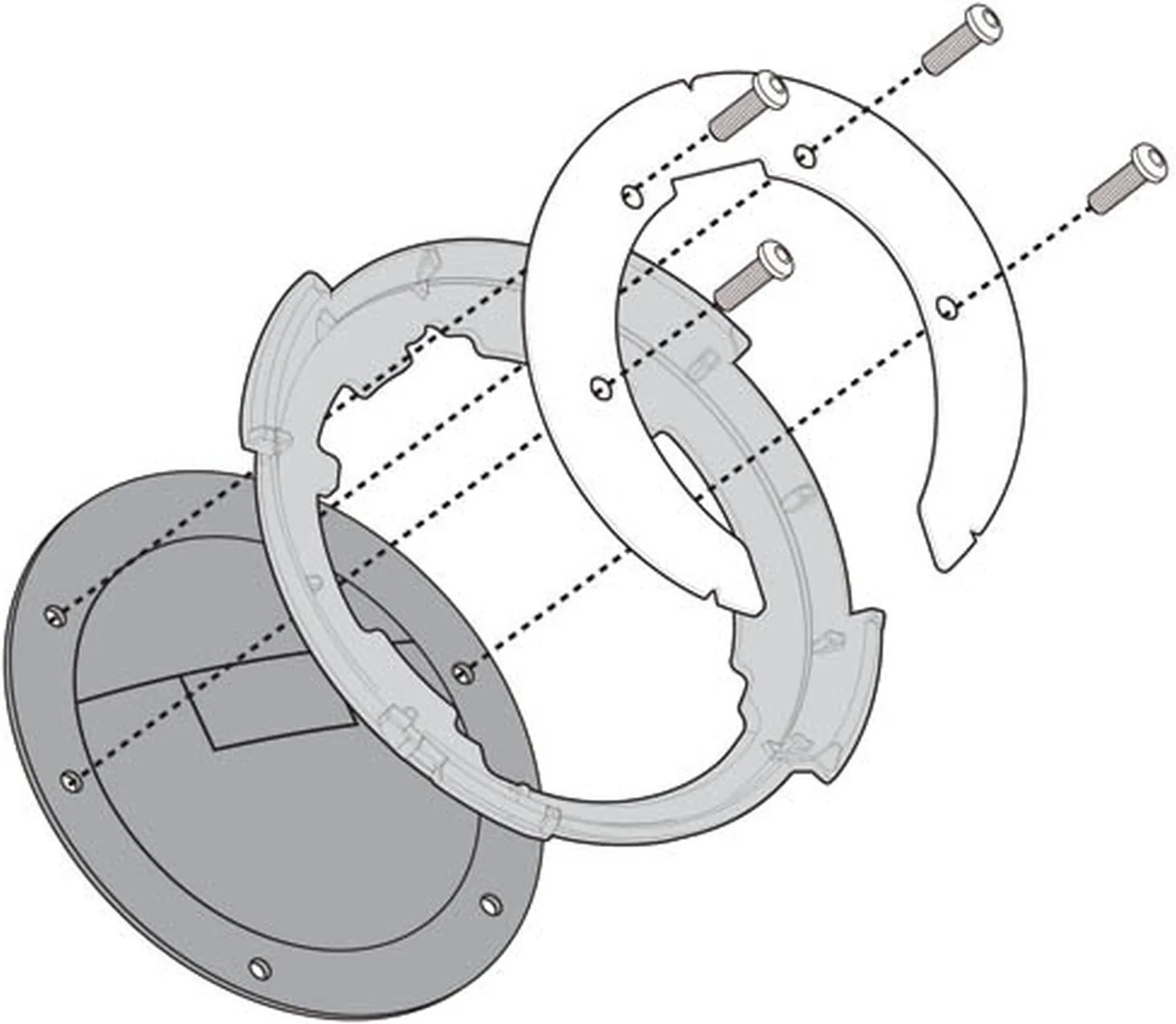 Bride Pour Sacoches Réservoir Tanklock - Givi Compatible Avec Suzuki Dl 650 V-Strom (2004-2011)