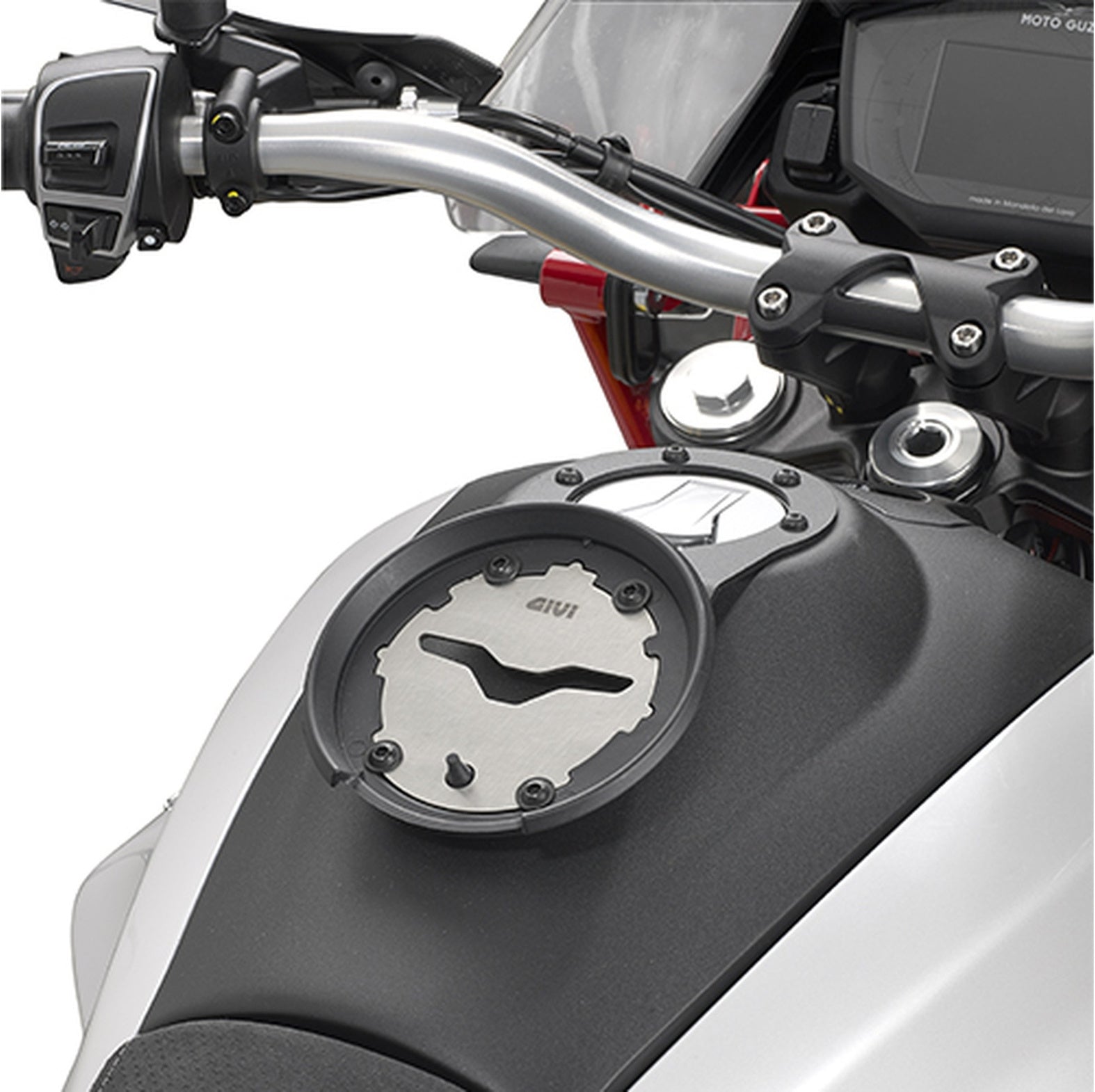Tanklock Black Tank Bag - 5 Lt Mt504 Nylon - Givi Compatible With Moto Guzzi V85 Tt (2019-2023)
