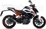 Système D'Échappement Homologué Au Niveau Sonore Gp2 Gp-2 Nichrom Noir Acier - Arrow Special Parts Compatible Avec Ktm 125 Duke (2017-2020)