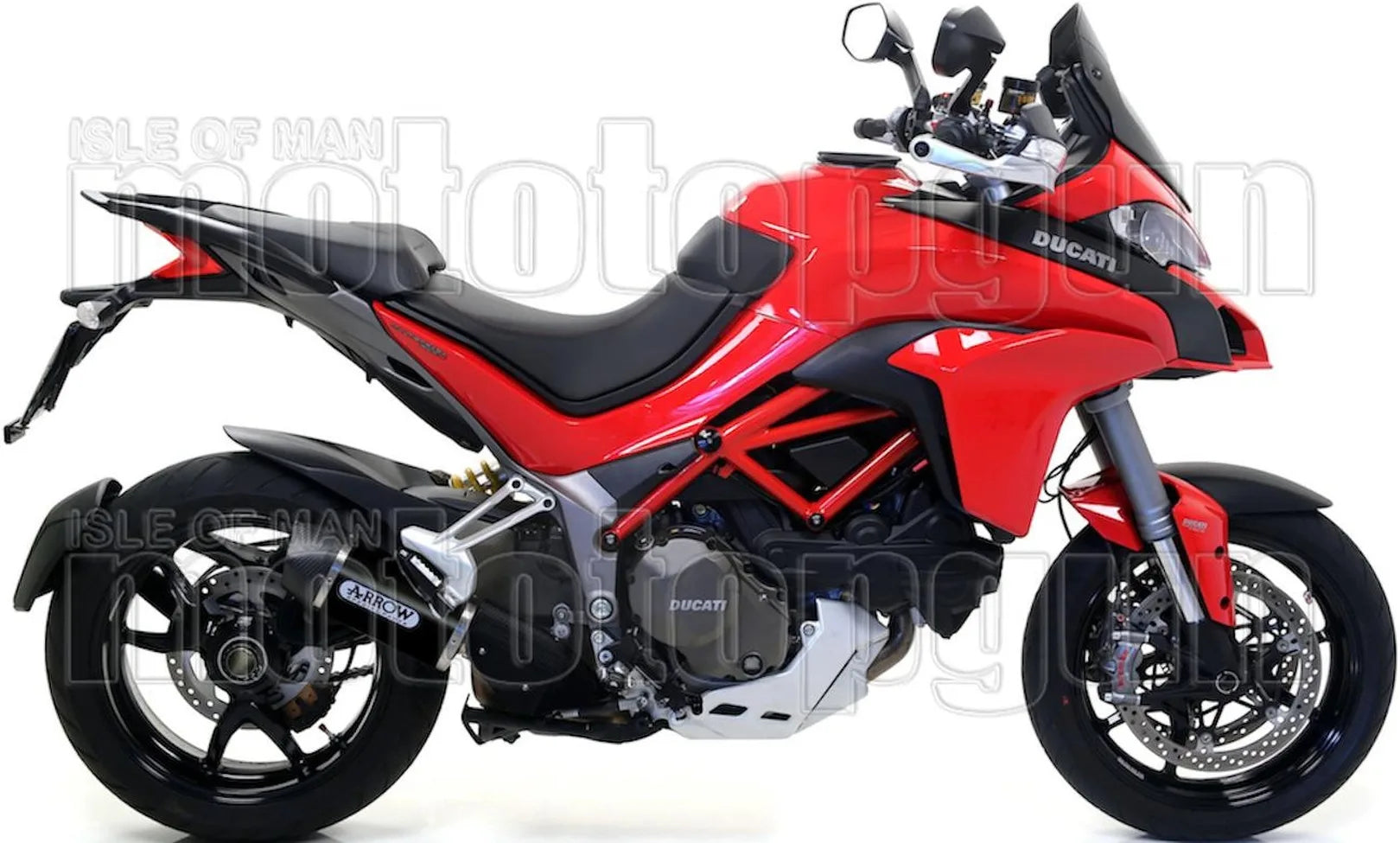 Système D'Échappement Homologué Au Niveau Sonore Indy-Race Aluminium Noir Carbon - Arrow Special Parts Compatible Avec Ducati Multistrada 1260 S (2018-2020)
