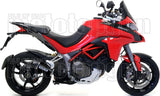 Système D'Échappement Homologué Au Niveau Sonore Indy-Race Aluminium Noir Carbon - Arrow Special Parts Compatible Avec Ducati Multistrada 1200 S (2015-2017)
