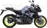Système D'Échappement Non Catalysé Et Homologué Au Niveau Sonore Indy-Race Aluminium Noir Carbon - Arrow Special Parts Compatible Avec Yamaha Mt-10 (2016-2020)