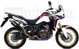 Système D'Échappement Homologué Au Niveau Sonore Maxi Race-Tech Aluminium Noir Acier - Arrow Special Parts Compatible Avec Honda Crf 1000 L Africa Twin (2016-2019)