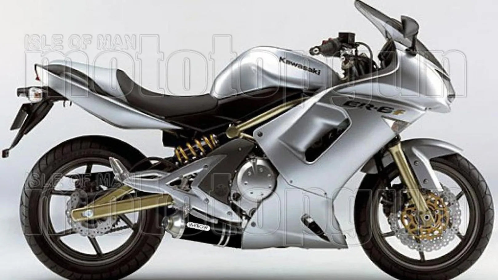 Système D'Échappement Homologué Au Niveau Sonore Maxi Race-Tech Aluminium Noir Acier - Arrow Special Parts Compatible Avec Kawasaki Er-6 F (2005-2011)