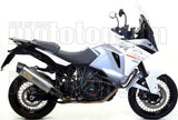 Complete Non-Catalytic Exhaust System With Sound Certification Maxi Race-Tech Titanium Carbon - Arrow Special Parts Compatible With Ktm 1290 Super Adventure (2015-2016)
