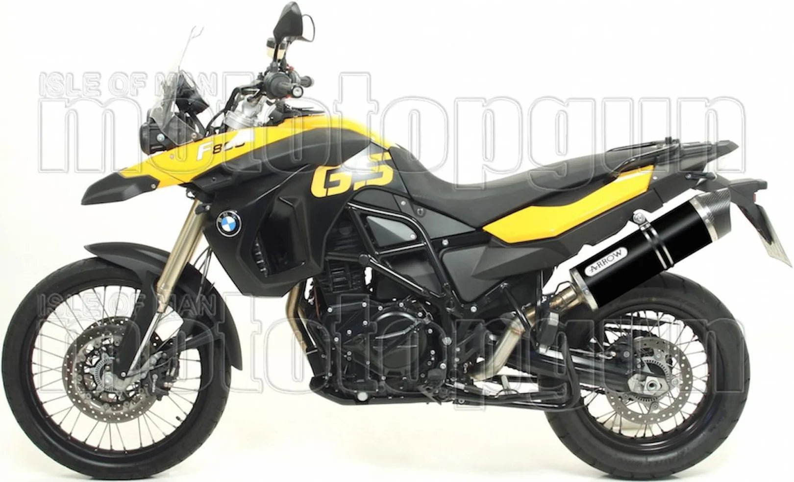 Système D'Échappement Complet Sans Catalyseur Et Homologué Au Niveau Sonore Maxi Race-Tech Aluminium Noir Carbon - Arrow Special Parts Compatible Avec Bmw F 800 Gs (2008-2016)
