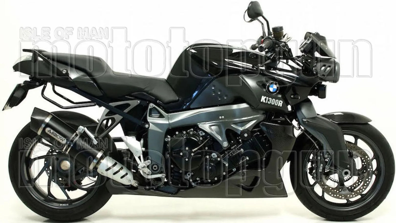 Système D'Échappement Catalytique Avec Homologation Acoustique Maxi Race-Tech Aluminium Noir Carbon - Arrow Special Parts Compatible Avec Bmw K 1300 S (2012-2016)