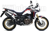 Système D'Échappement Complet Sans Catalyseur Et Homologué Au Niveau Sonore Maxi Race-Tech Aluminium Noir Carbon - Arrow Special Parts Compatible Avec Honda Crf 1000 L Africa Twin (2016-2019)